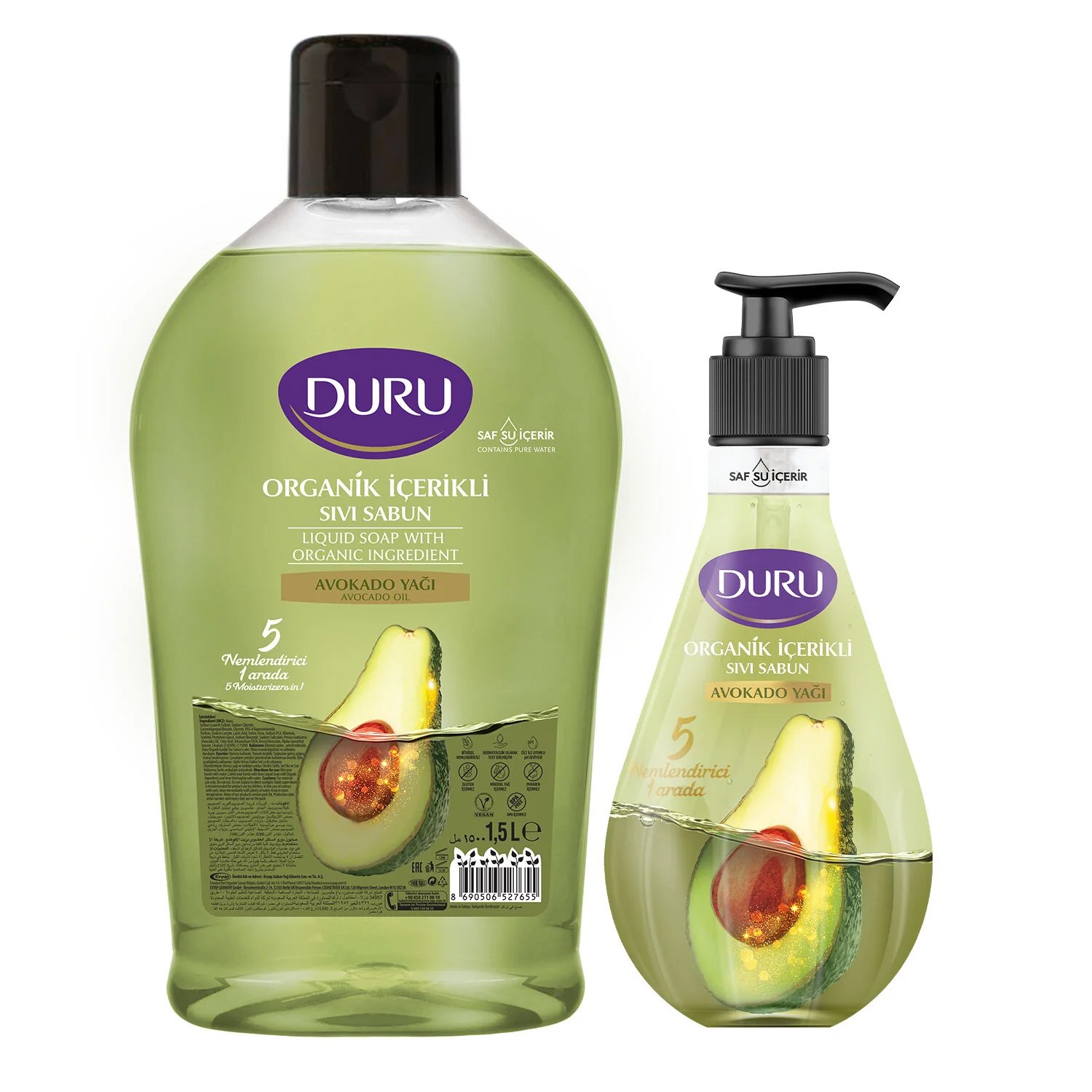 Duru Organik İçerikli Avokado Sıvı Sabun 500Ml